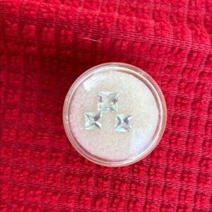 Natural Aquamarine Gemstones Princess Cut - Trio 6mm & 4mm